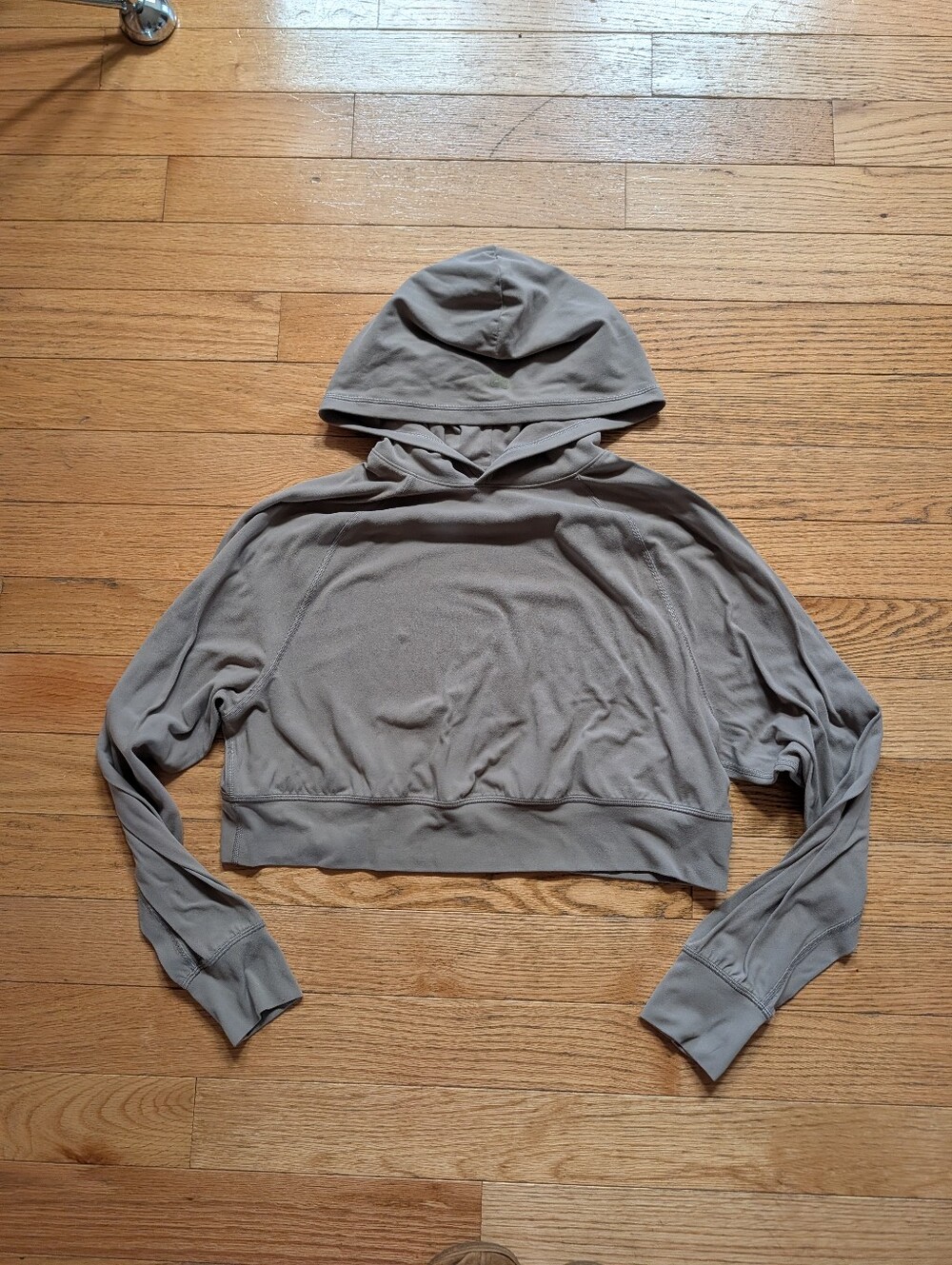 Aritzia Golden Tna Butter Kickback Hoodie Tan Grey Taupe Athleisure Cropped
